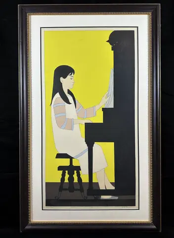 Girl At The Piano by Will Barnett